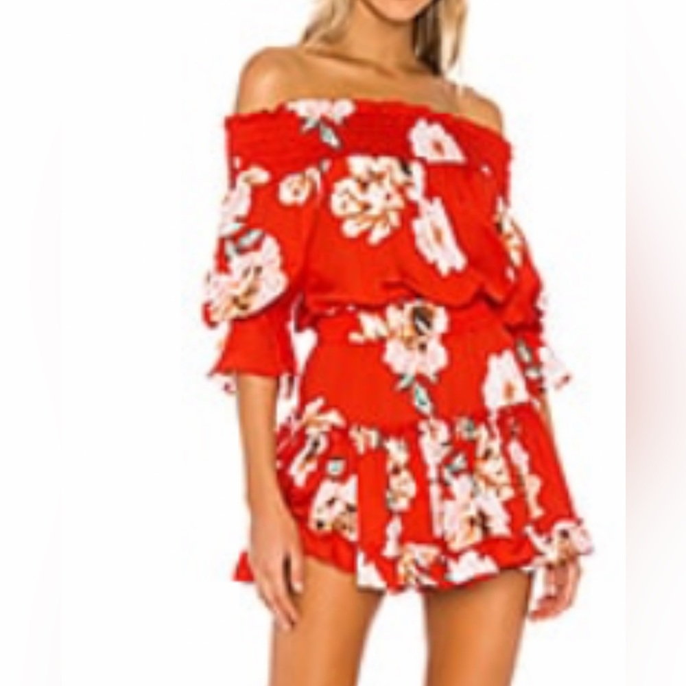Misa Off the shoulder floral dress
